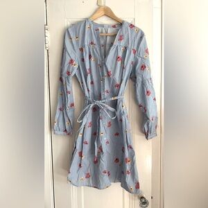 Old Navy Button Down Striped Floral Dress